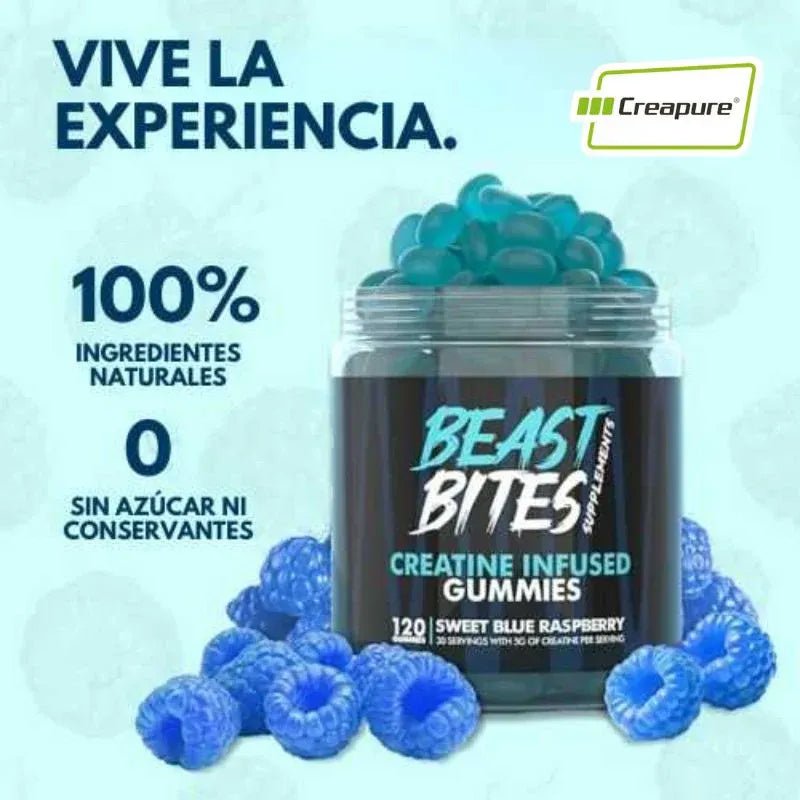 Beast Bites Gomitas de Creatina Hiper Músculos 120un. - Goldenfy Chile