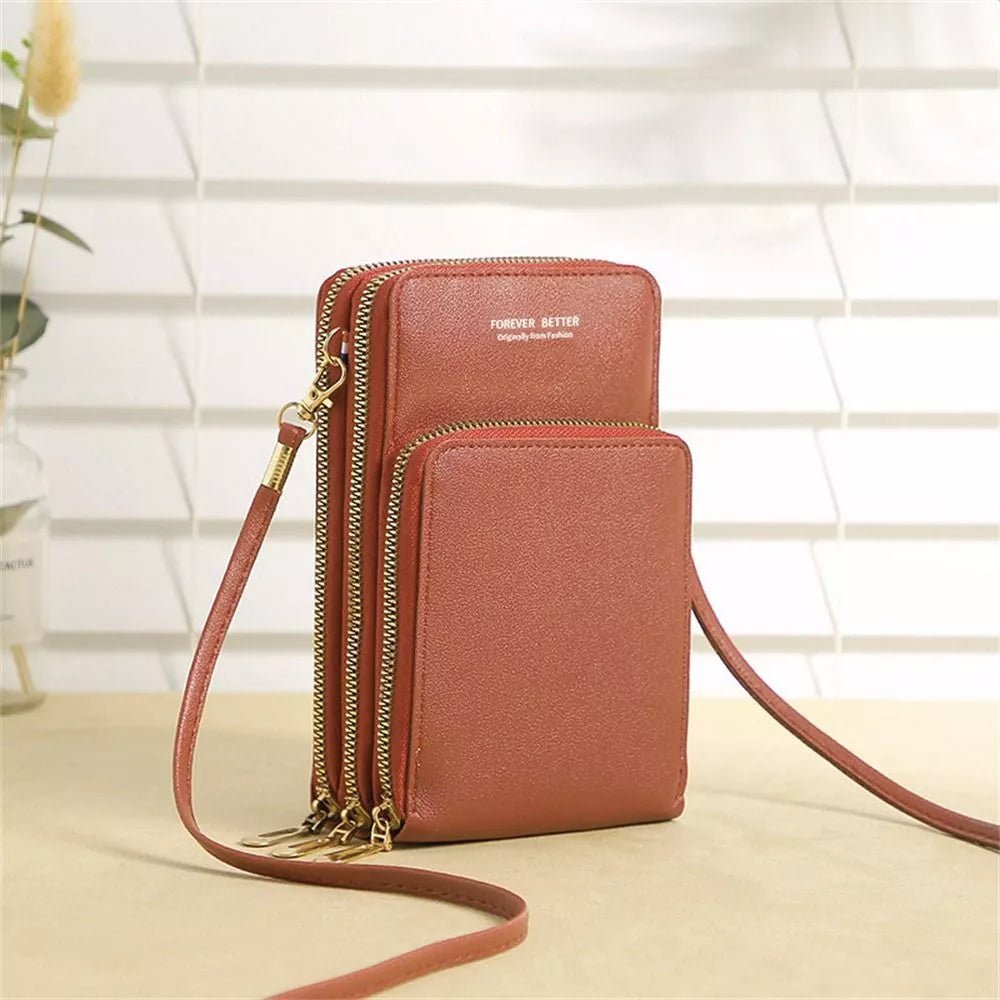 Cartera de cuero multifuncional antirobo kinoki - Goldenfy Chile