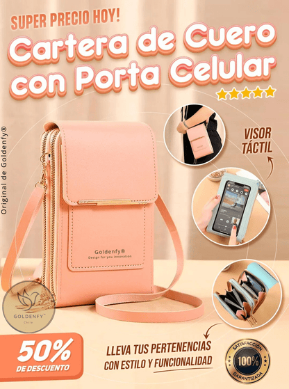 Cartera de cuero multifuncional antirobo kinoki - Goldenfy Chile