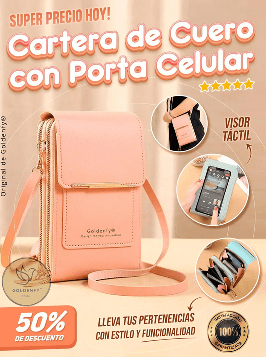 Cartera de cuero multifuncional antirobo kinoki - Goldenfy Chile