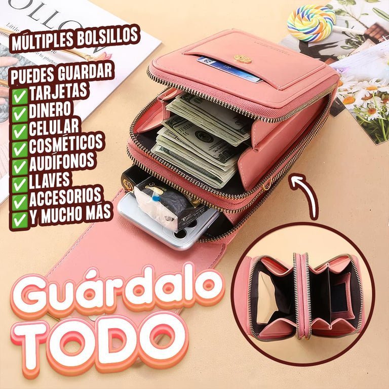 Cartera de cuero multifuncional antirobo kinoki - Goldenfy Chile