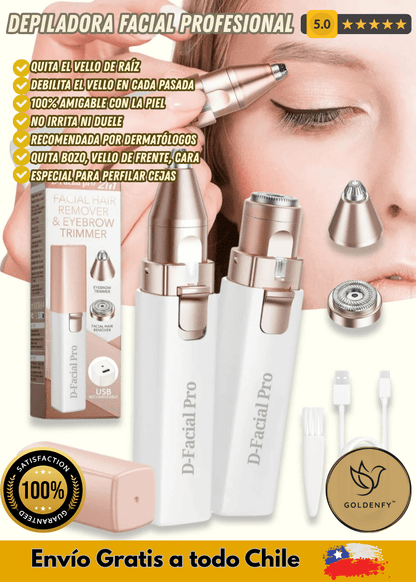 D - Facial™ Depiladora Facial y Cejas Profesional - Goldenfy Chile