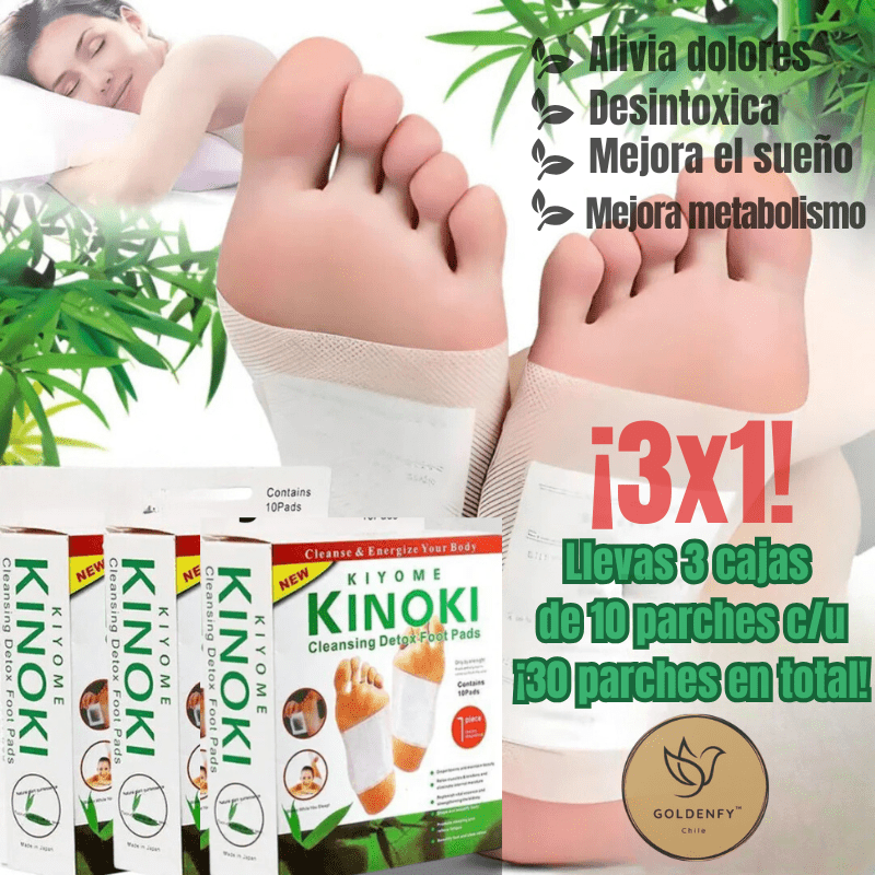 Parches Kinokis - Alivia Dolores y Desintoxica (30 unidades) - Goldenfy Chile