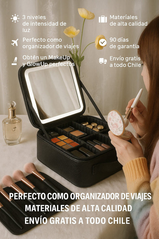 Tocador portátil con luz LED - Goldenfy Chile