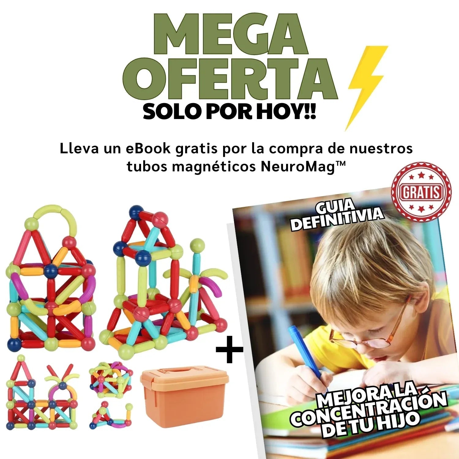 Tubo Magneticos MagneKid - para el desarrollo temprano de tu hijo - Goldenfy Chile